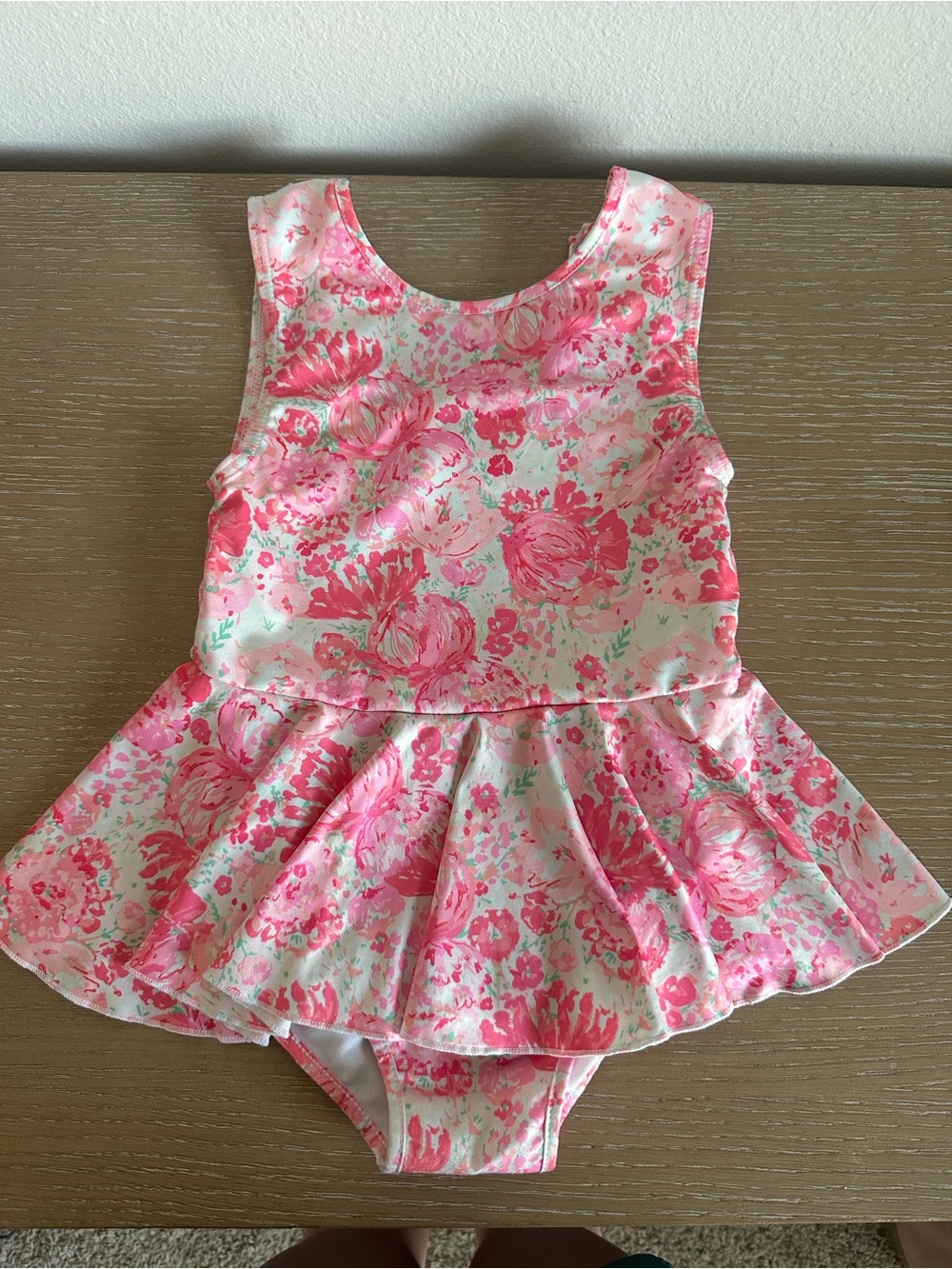 SweetHoney Pink and Mint Floral Peplum Swimsuit